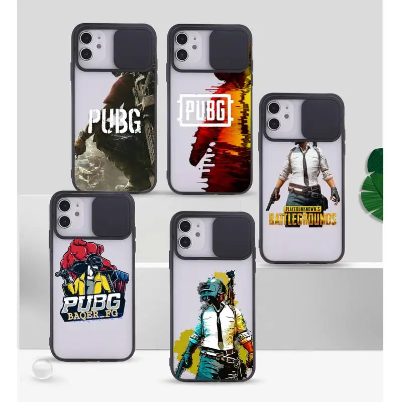 

PUBG hot game Phone Case for iPhone 12 11 8 7 se 2020 mini pro X XS XR MAX Plus Transparent Camera Protection Cover