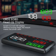 OBDHUD A9 Head Up Display Car OBDII EUOBD Windshield Projector HUD Shift Reminder Water Temp RPM fuel Consumption speed alarm