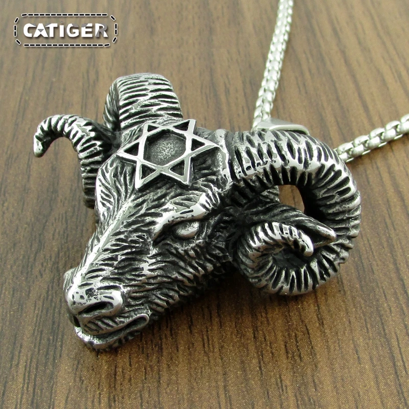 Бесплатная доставка винтажная подвеска в виде головы козы овцы серебряного