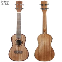 24 inch professional electroacoustic ukulele abalone shell edge 18 fret four strings hawaii guitar with built in eq pickup