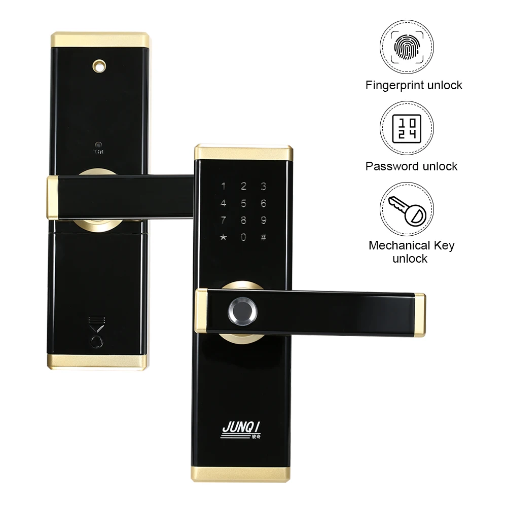 

Biometric Fingerprint Lock Security Intelligent Room Door Lock Fingerprint Password Mechanical Key Unlock for Office Residential