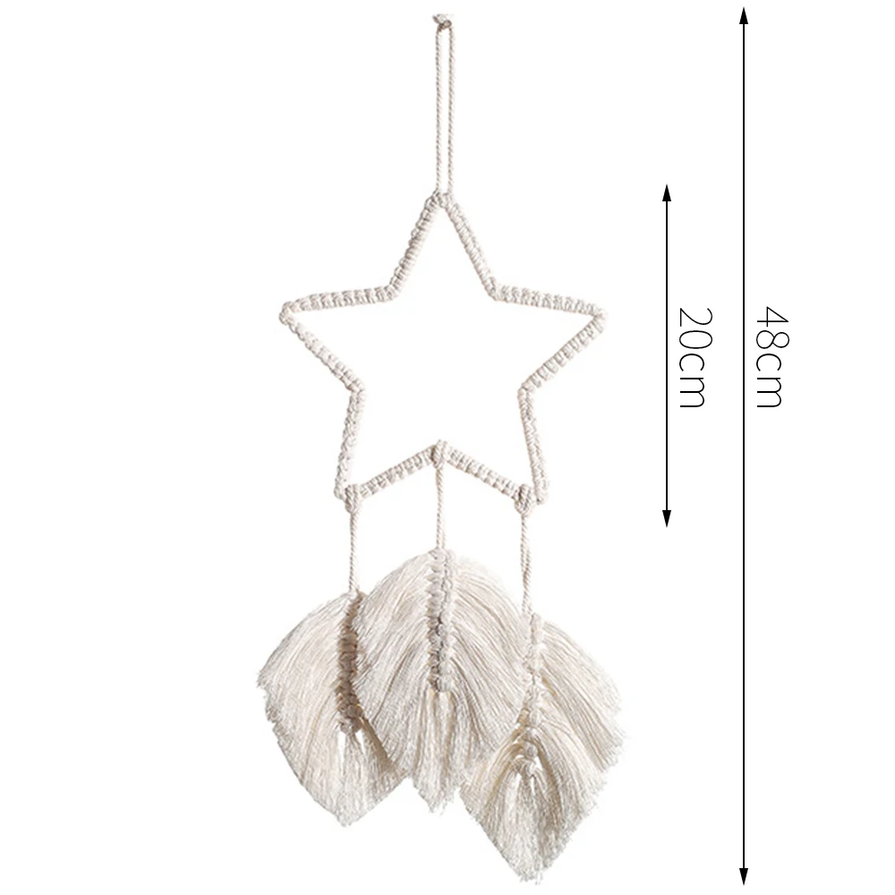 

Bohemia Dreamcatcher Wall Decor Christmas Decorations Night Light Party Flaky Clouds Tassels Dromenvanger Gift White Feather