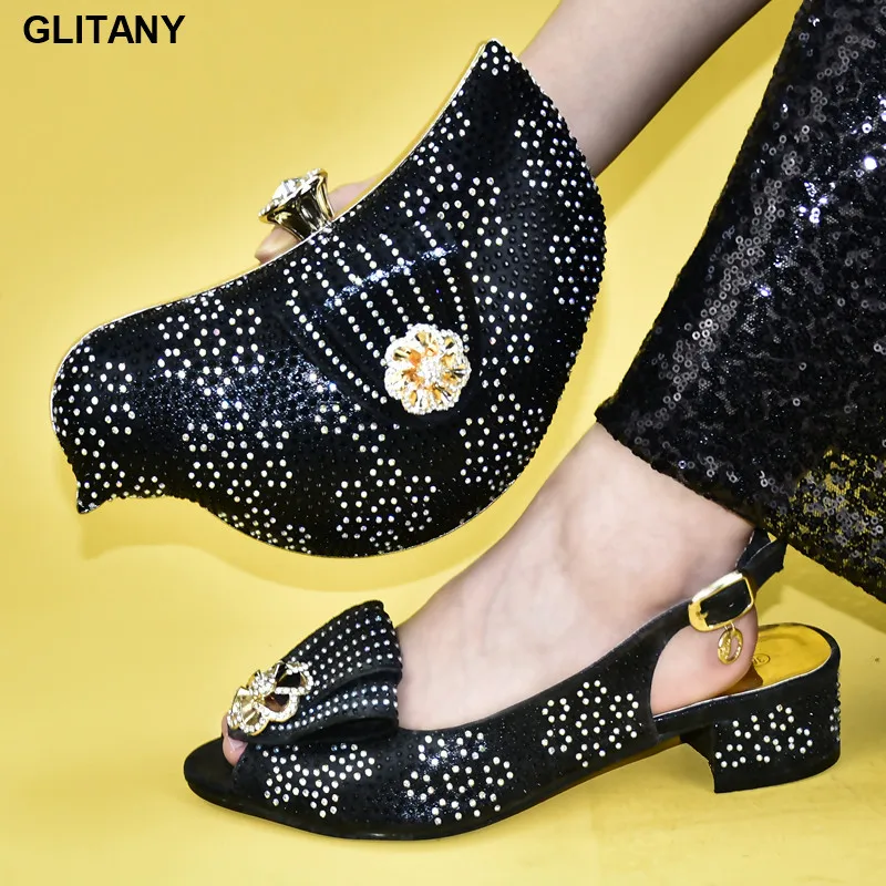 Новое поступление итальянские туфли и сумочка в комплекте роскошные свадебные