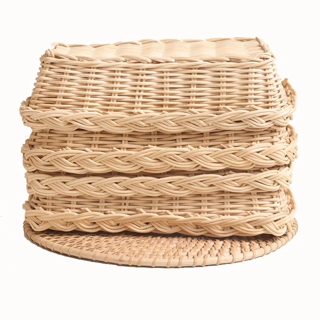24X14X7 см мини корзина для хранения из ротанга ручной работы хлеба фруктов|Сумки и