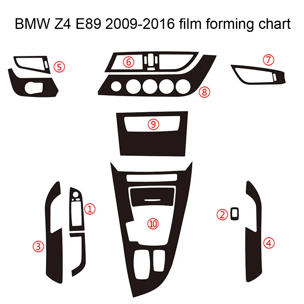 

Car-Styling 3D 5D Carbon Fiber Car Interior Center Console Color Change Molding Sticker Decals For BMW Z4 E89 2009-2016