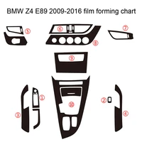 car styling 3d 5d carbon fiber car interior center console color change molding sticker decals for bmw z4 e89 2009 2016