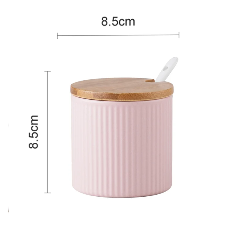 

Nordic Ceramic Seasoning Jar Small Spoon With Lid Salt Shaker And Pepper Shaker Jars Storage Condiment Kitchen Tool Organizer