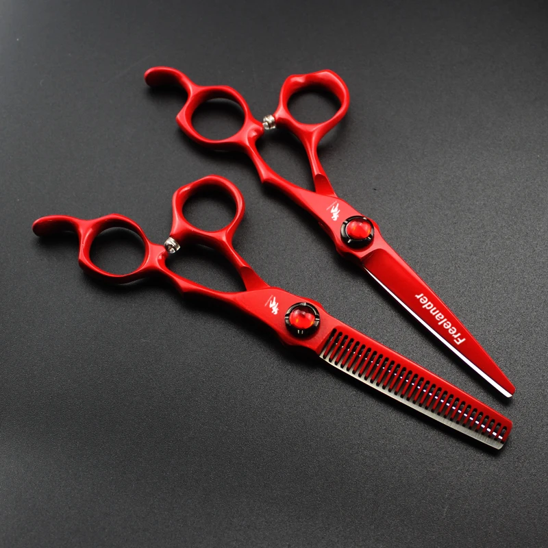 

6 inch green Hair Scissors Japan 440C Hairdressing Scissors Thinning Shears Hairdresser hair cutting scissor set