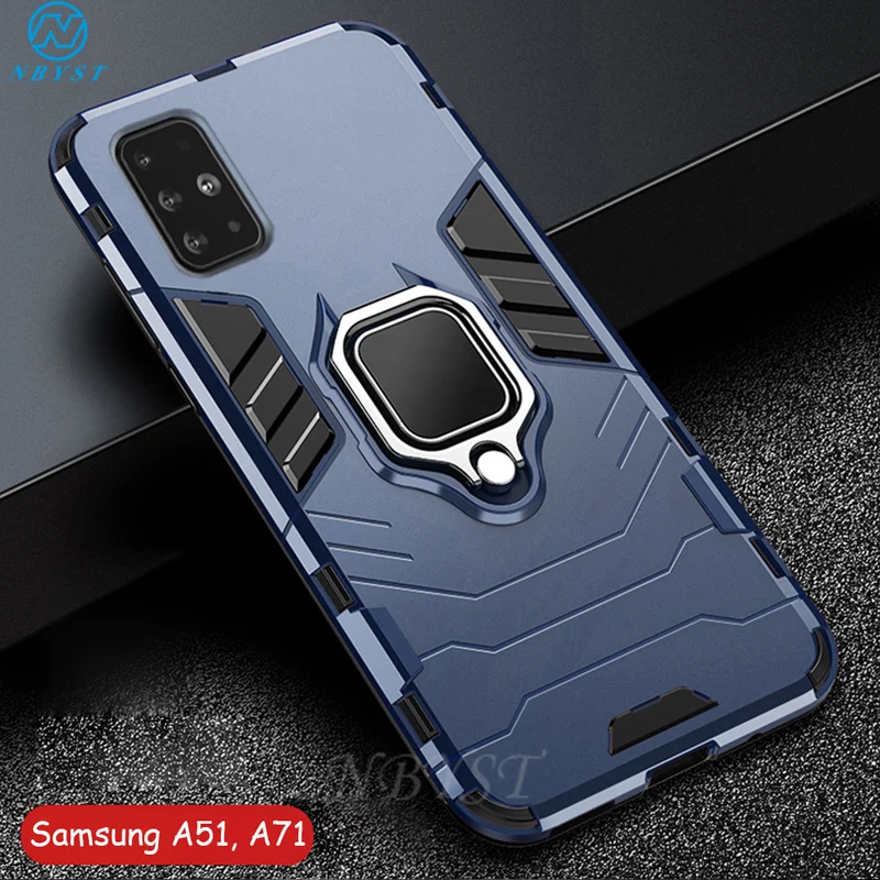 Противоударные бронированные Чехлы для Samsung A01 Core A21S A31 A41 A11 A51 A71 5G 360 кольцевой