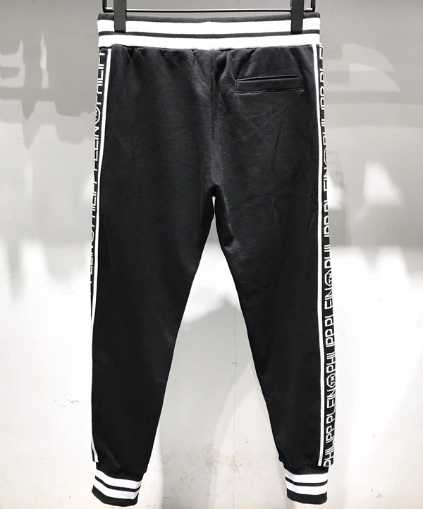 

PP01 High Quality 100% Cotton Printing Men Joggers Male Sportpants Trousers Casual Pants Sweatpants GYMS Fitness Lace Up Elastic