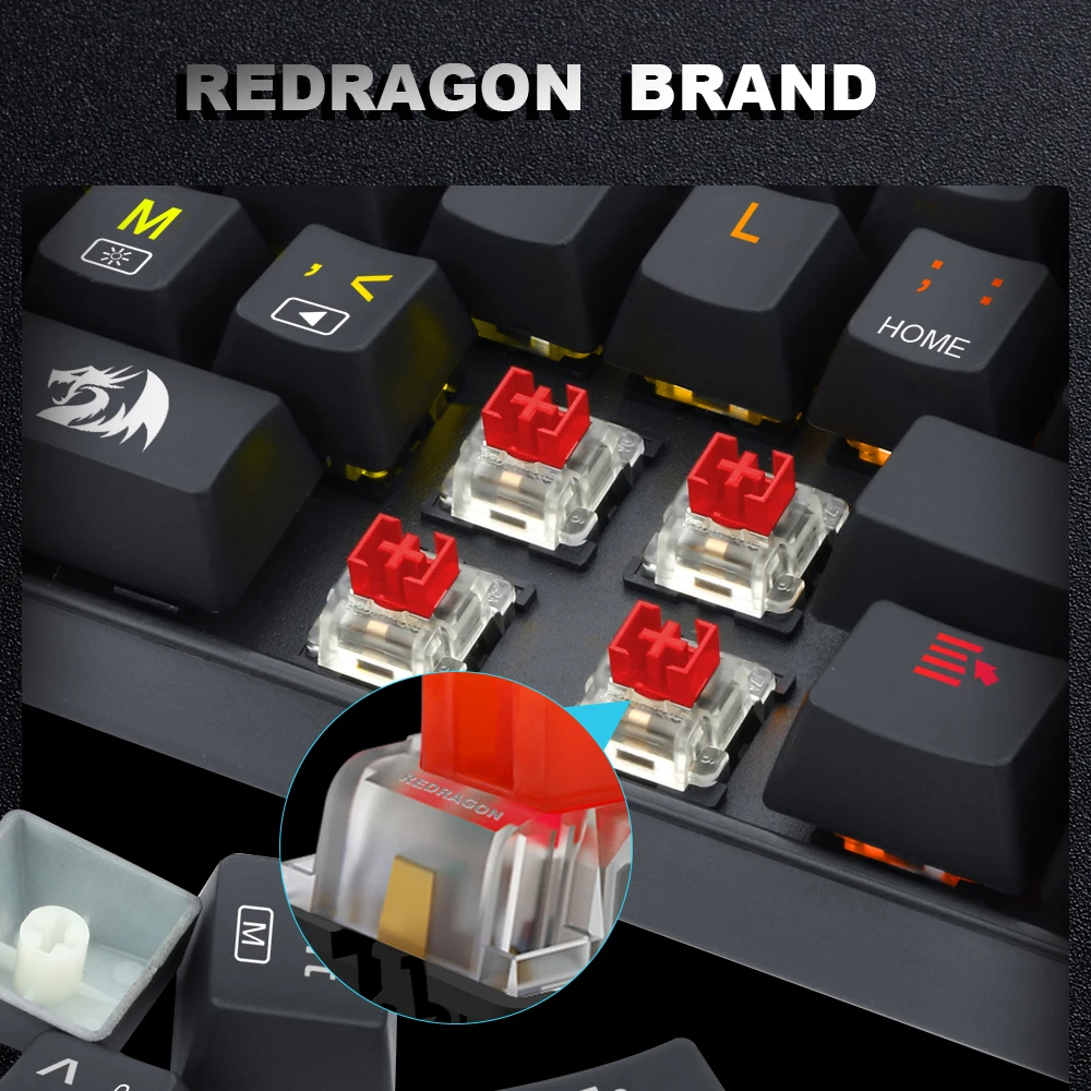 Переключатель REDRAGON SMD RGB MX 3 контактный кличный линейный тактильный бесшумный