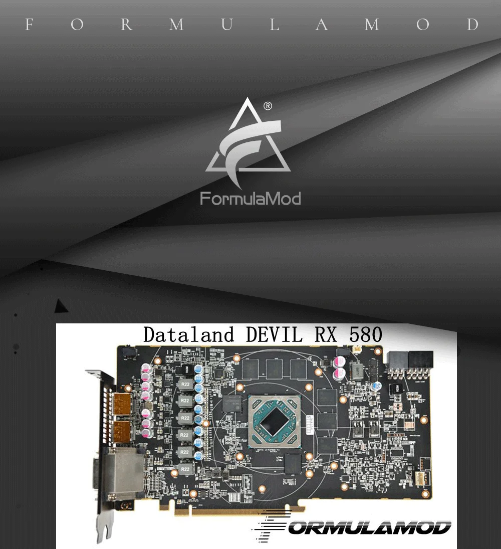 Bykski A-DL58DEVIL-X, полное покрытие видеокарты блок водяного охлаждения для Dataland DEVIL RX 580