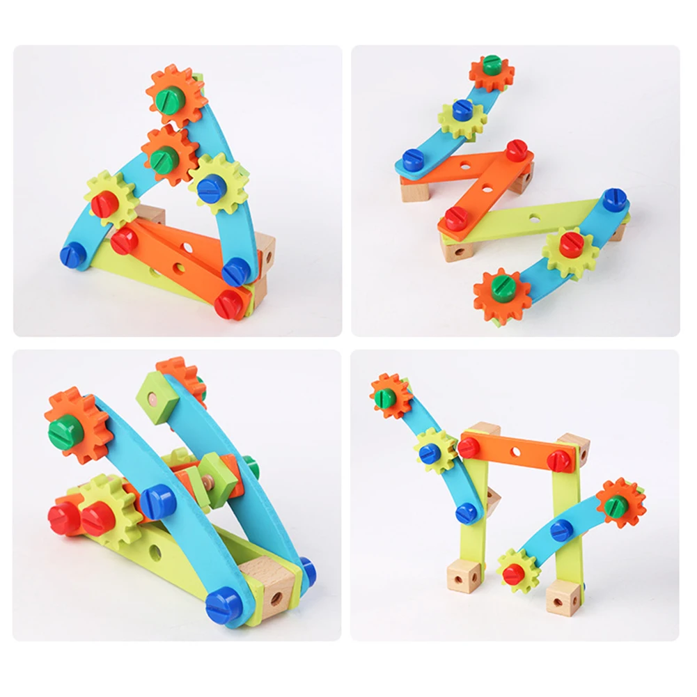 

Baby Montessori Toy Variety Nut Combination Tool DIY Assembling Chair Toys for Kids Children Brithday Gifts