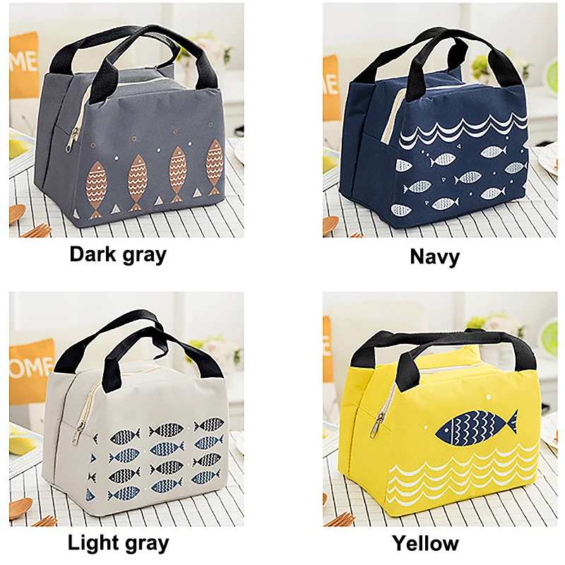 

2021 Portable Picnic Bag Lunch Bag Outdoor Fresh Cooler Bags Waterproof Nylon Zipper Thermal Oxford Lunch Tote Food Bags