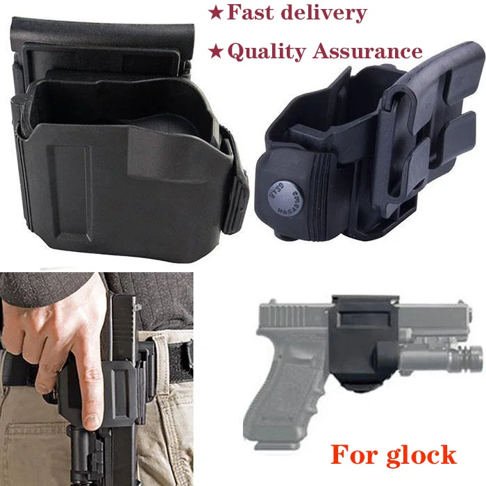 Тактический вращающийся на 360 градусов зажим Glock для правой руки MOLLE Чехол 17 19 22