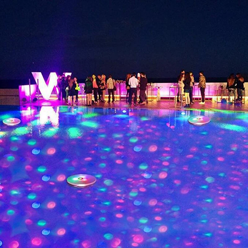 

RGB Glow Floating Waterproof Swimming Pool Aqua Fish Tank Tub Spa Lamp Home Square Pond LED Decorative Light