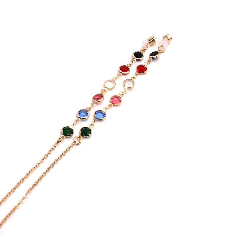 Цепочка для очков мужчин и женщин модный держатель со стразами ожерелье