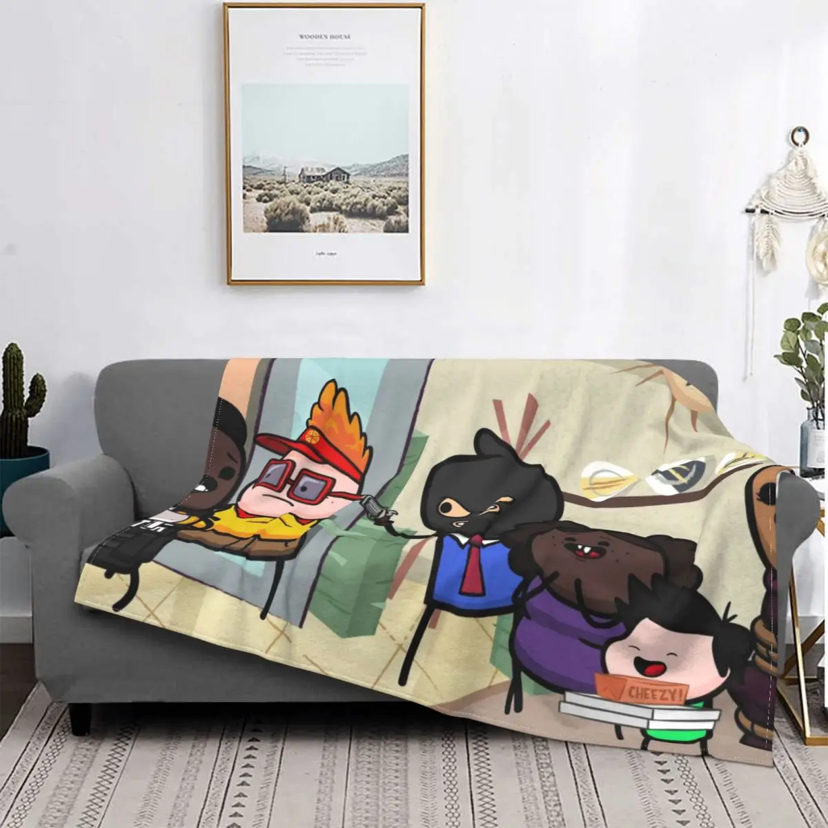 

Manta de franela de serie de TV divertida, para el hogar colcha, decoración Cheezy, portátil, muestra de cianuro y placer