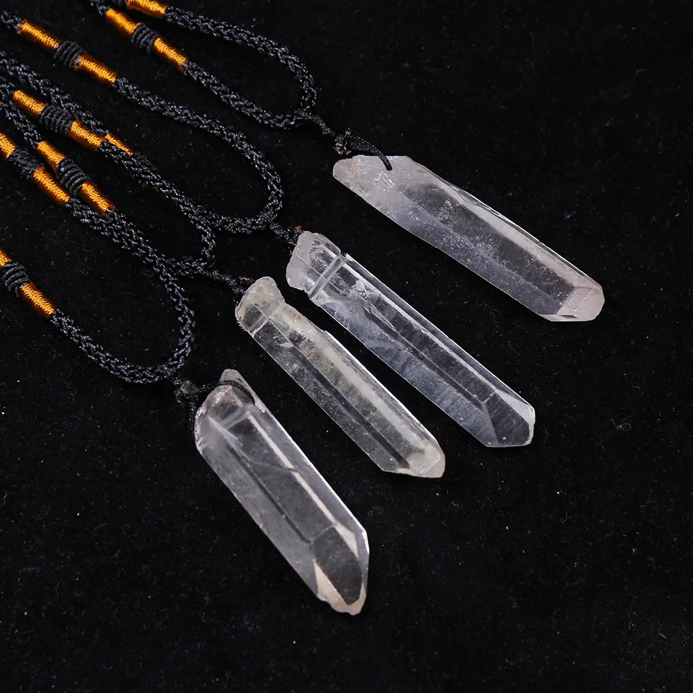 AP 1 шт. натуральный прозрачный кварц кулон кристалл кластер лечебные точки