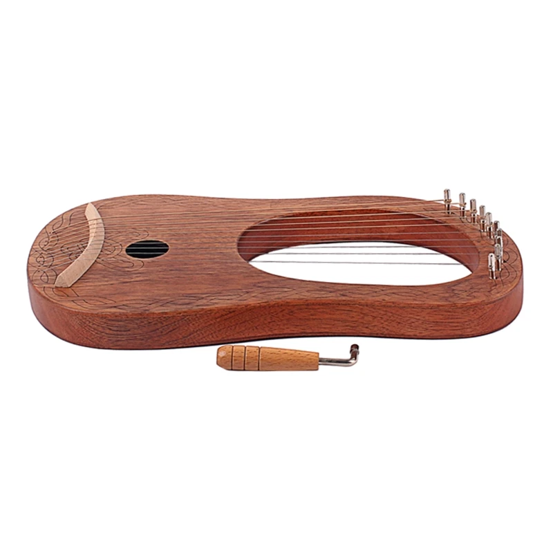 Деревянная Гарпа 10 струн портативная маленькая Lyre с прочной струной музыкальный