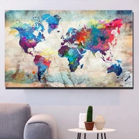 diy paints by numbers multicolored map 60x150cm art pictures coloring decorative canvas wall artcraft oil painting by number