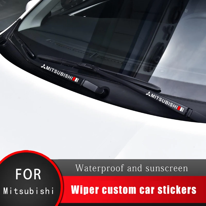 

Car Window Wiper Decor Sticker For Mitsubishi ralliart Lancer 9 10 Asx Outlander asx 3 Pajero Sport L200 Badge Galant Accessorie