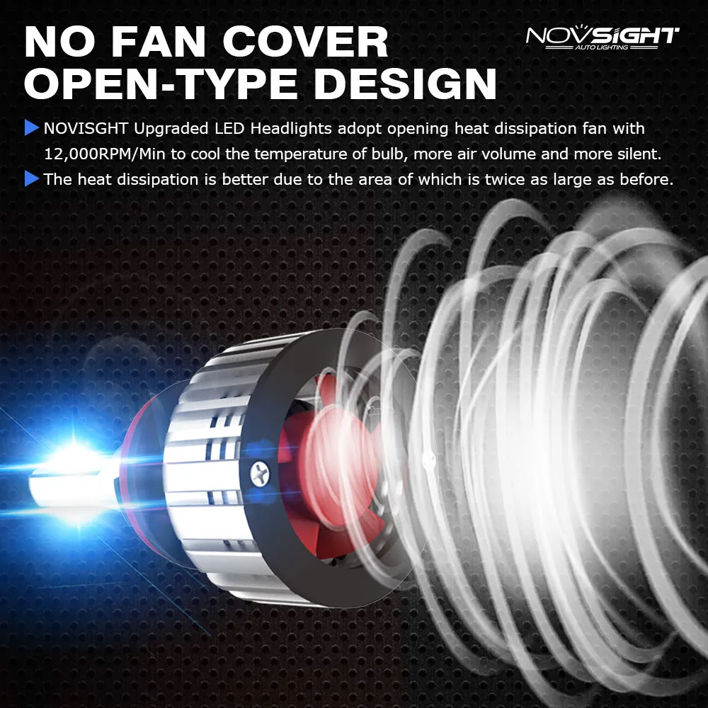 Светодиодсветодиодный лампы NOVSIGHT H7 LED H4 для дальнего и ближнего света