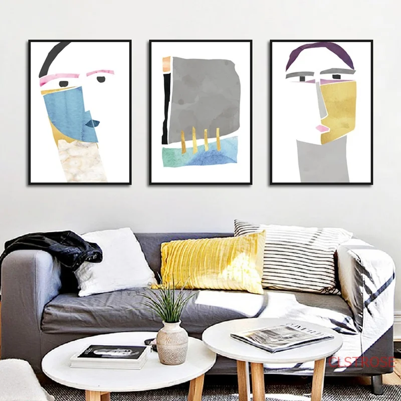 Скандинавские минималистичные абстрактные постеры и принты геометрический