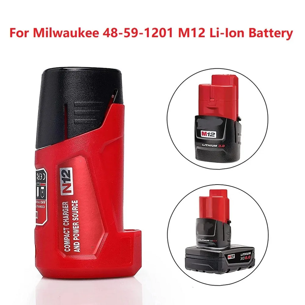

Преобразователь зарядного устройства N12, USB-адаптер для зарядки Milwaukee 48-59-1201 M12, адаптер для литий-ионной батареи, питание для мобильного теле...