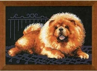 100 cotton egypt cotton cute counted cross stitch kit sunlit pomeranian dog pekinese poodle pug dog riolis