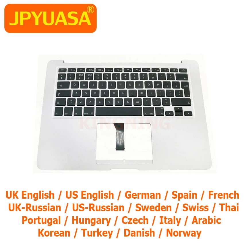 Новый чехол Palmrest с клавиатурой и подсветкой для Macbook Air 13 дюймов A1466 2013 2017 стандарт
