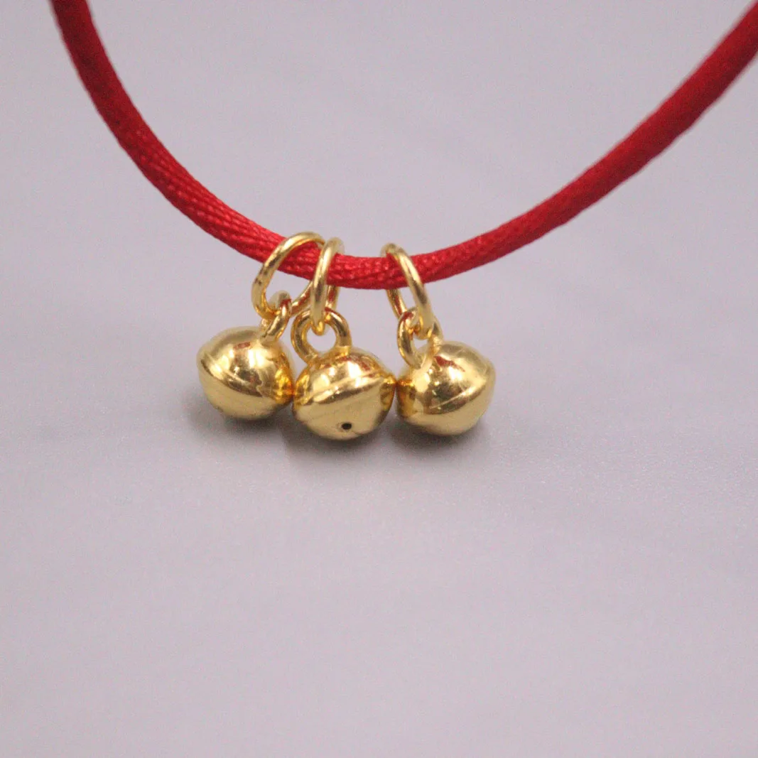

1pcs Real 24K Yellow Gold Pendant For Women Bell 5mm Gold Pendant /0.5-0.6g