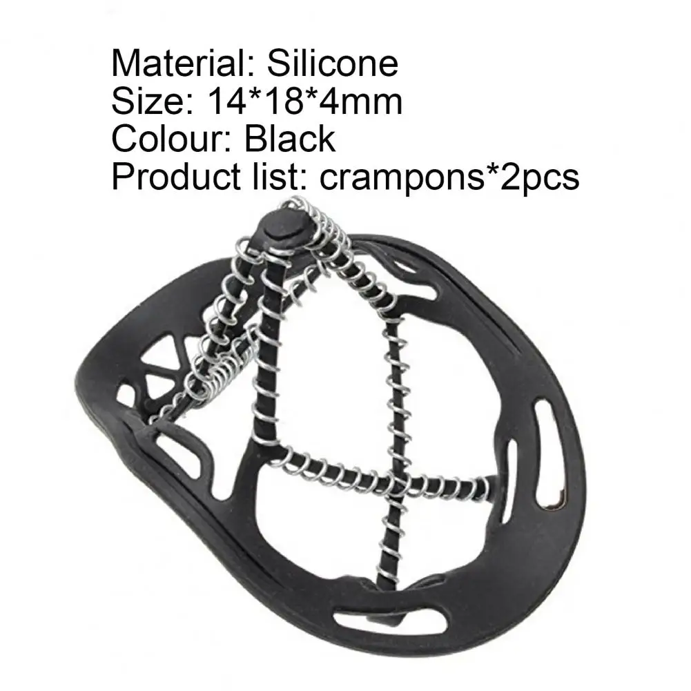 

2Pcs Anti-Skid Silicone Crampons Shoe Gripper Protective Cover for Outdoor Climbing Skiing Ice Skating