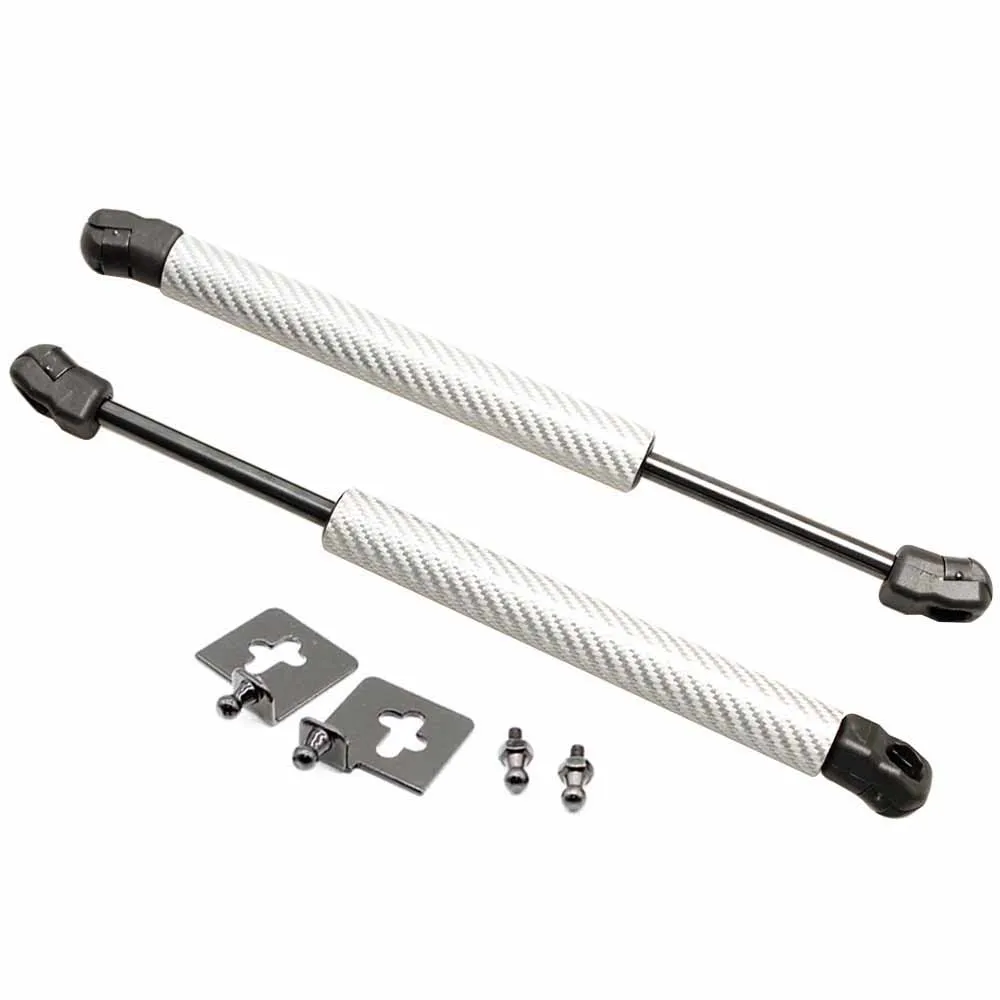 silver carbon fiber Для Infiniti QX4/Nissan Terrano Regulus 1996-2004 передний капот из углеродного волокна изменить газовые счетчики Лифт Поддержка амортизаторы - Цвет: silver carbon fiber