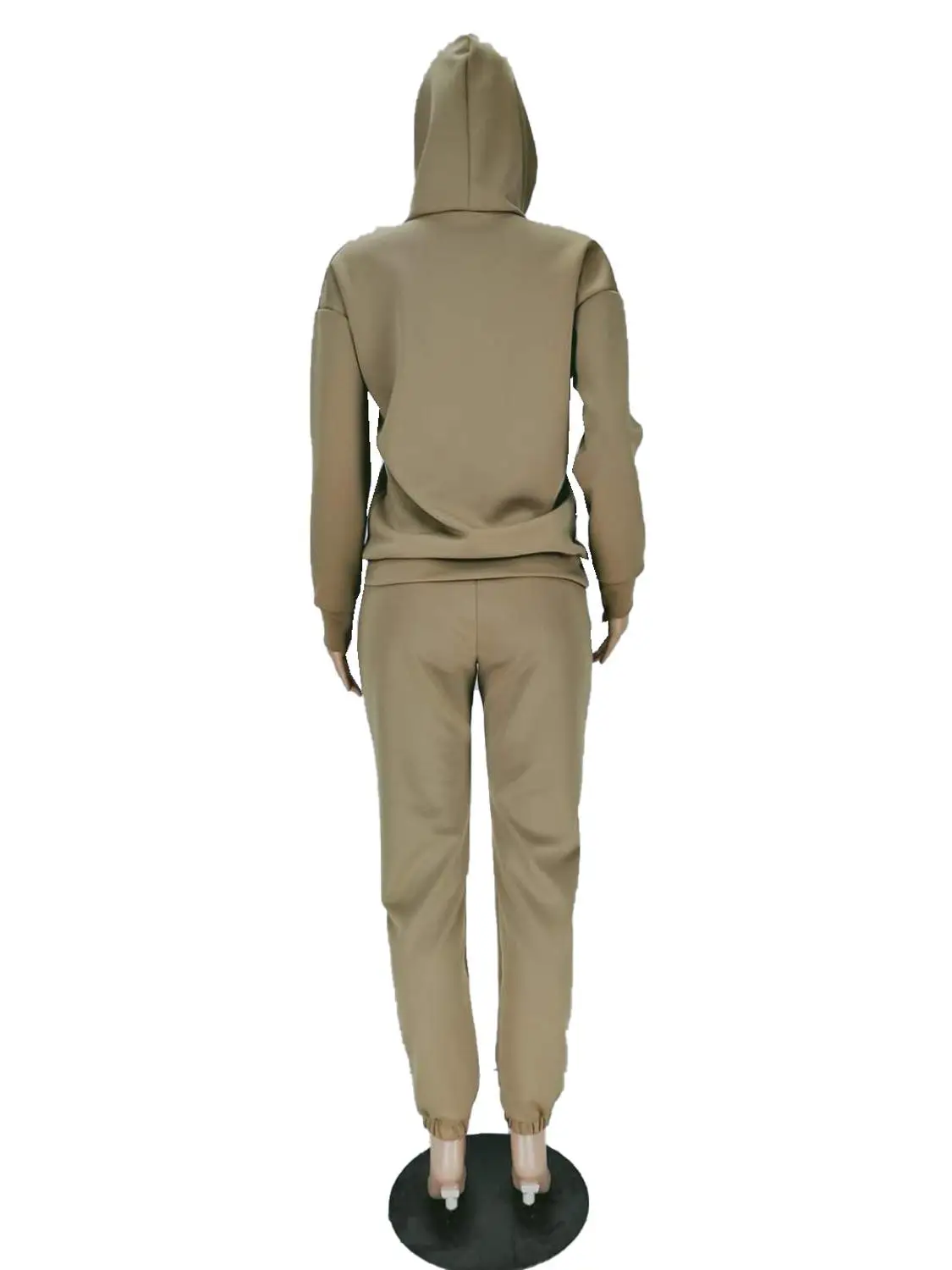 

European new fashion printed leisure sports suit loose hooded long sleeve sweater and trousers women's two-piece set