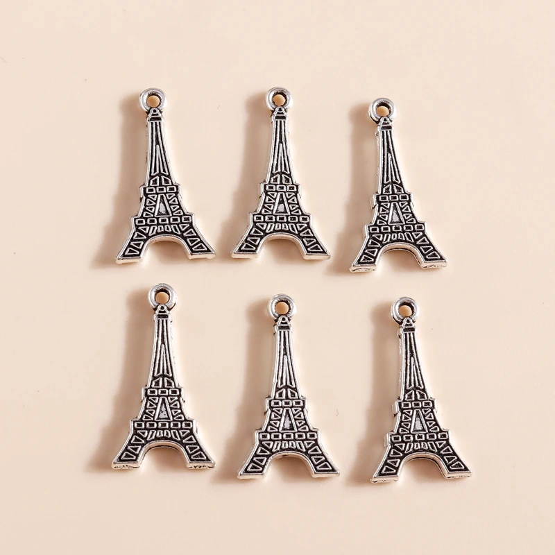 40 шт. 10*18 мм античный серебряный цвет Эйфелева звезда сделай сам подходит для