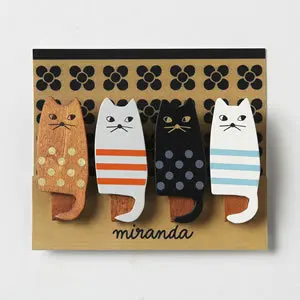 

4pcs/lot New Lovely Cat Clothespin Craft Decoration wooden Clips Ornament