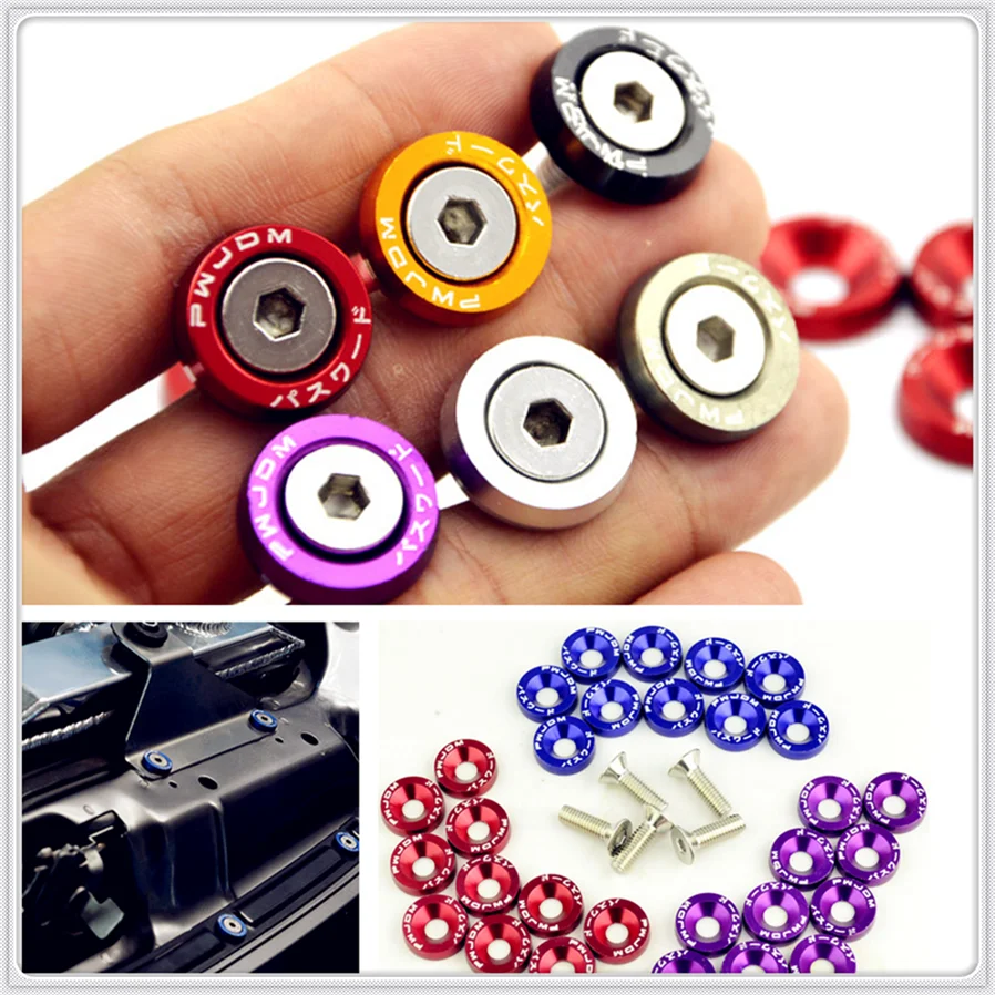 

Car M6 screw engine license plate frame decorate fender guard gasket for Audi A4 Avant A4 Cabriolet A6L A8L TT TTS Any Cars