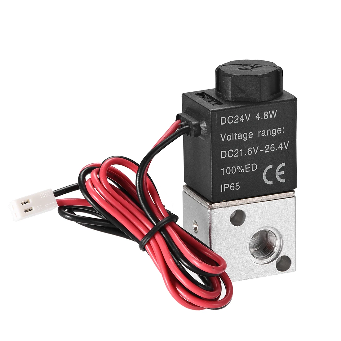 

uxcell 1 Pcs DC 24V 3 Way 2 Position 1/8"PT, Pneumatic Air Electric Control Solenoid Valve,Normally Closed, 3V1-06