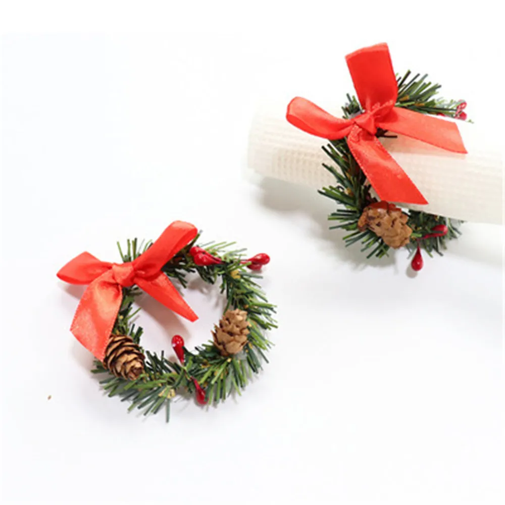 6 шт. кольцо для салфеток в виде апельсиновой свечи с имитацией ягод | Дом и сад