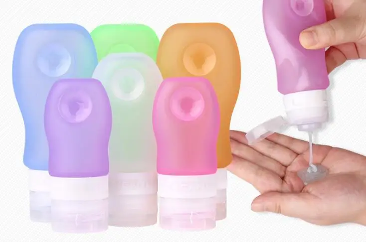 

6 color Portable Mini Silicone Bottle Travel Lotion Points Shampoo Container 37ml 60ml 89ml SN723