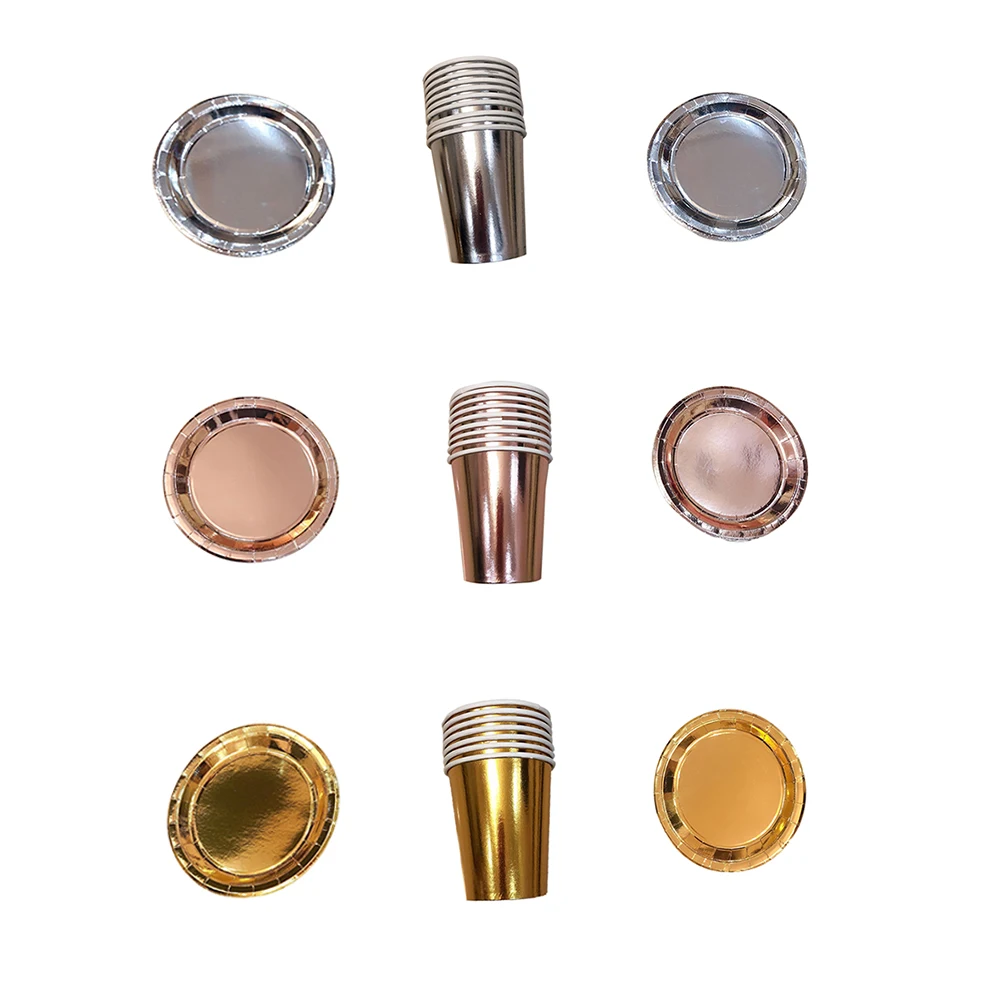 Наборы одноразовой посуды вечерние соломенные салфетки украшения на свадьбу