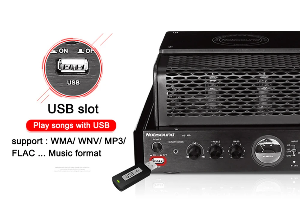 Nobsound Bluetooth усилитель MKII с поддержкой USB оптический коаксиальный бас DVD CD-вход |