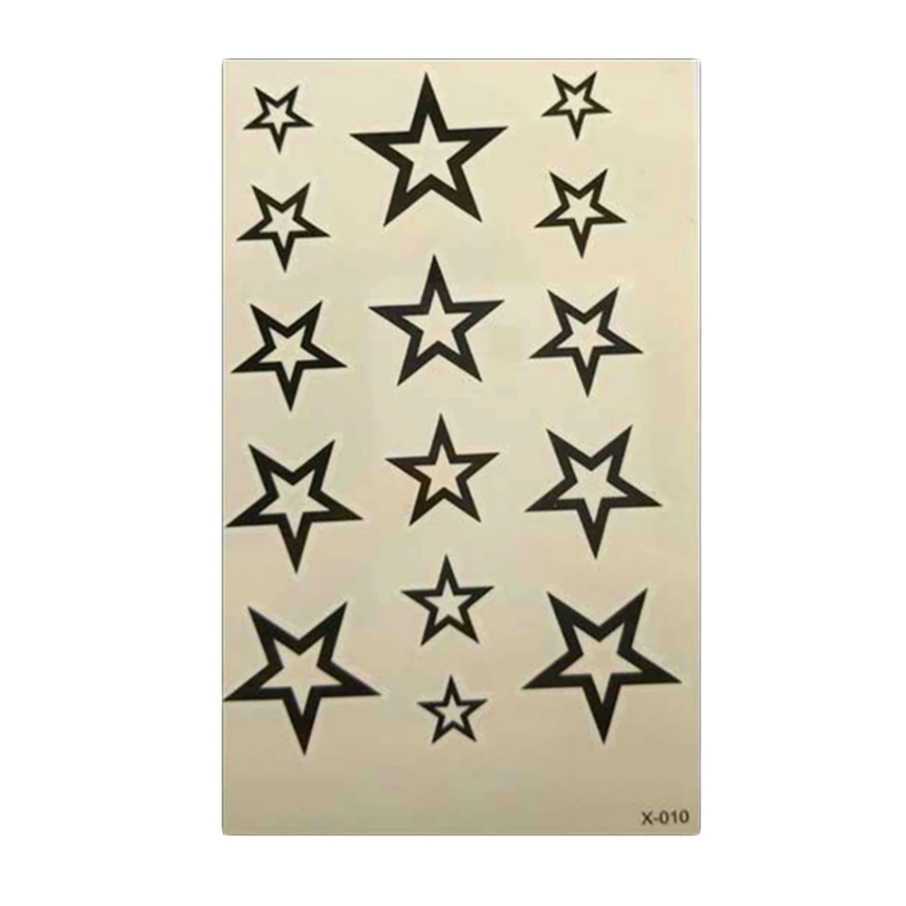 

1pc Fashion Summer Style Waterproof Temporary Body Art Hollow Stars Water Transfer Flash Tattoo Finger Wrist Arm Sticker