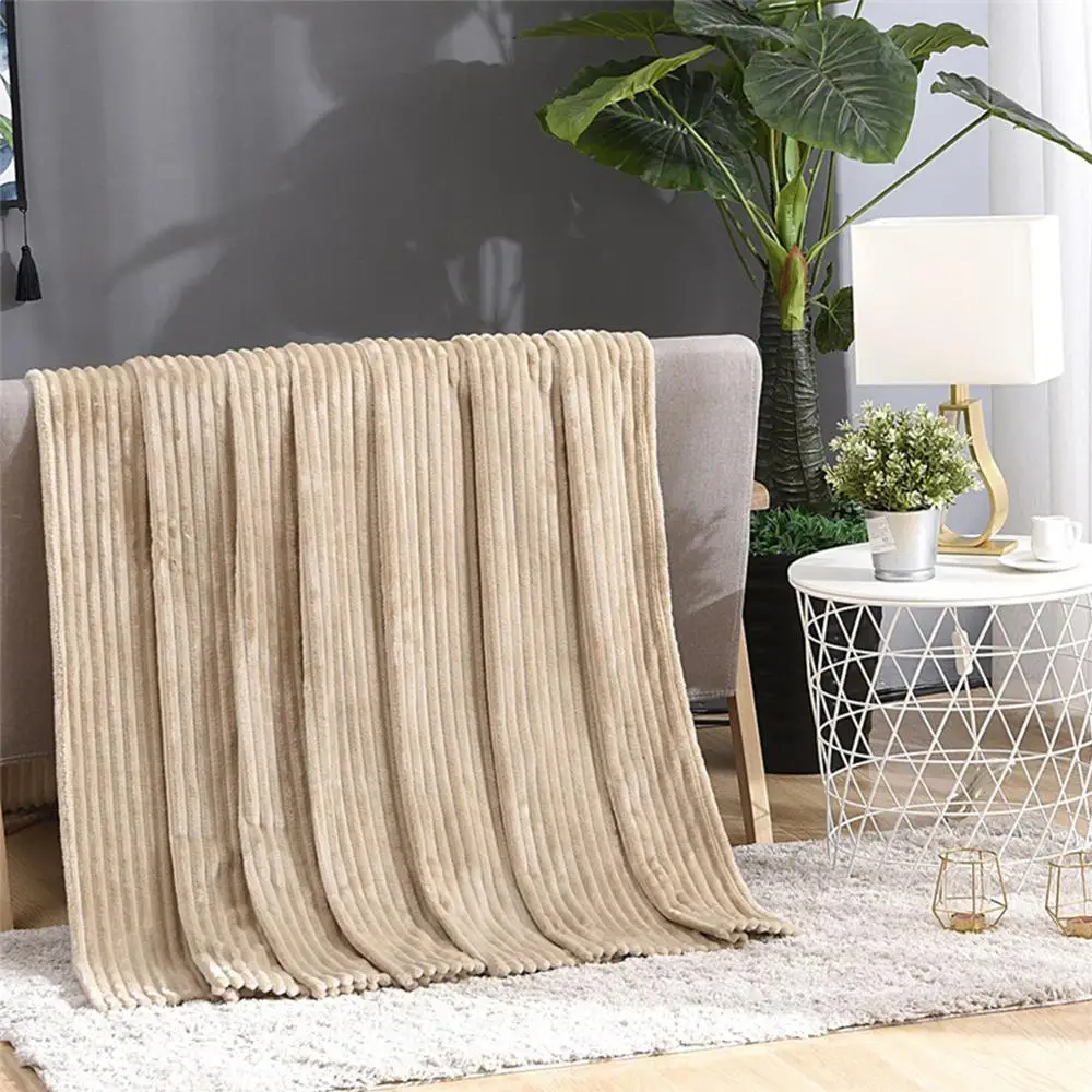 

Quality High-Density Blanket 100*150cm Solid Color Soft Warm Cozy Blanket Air Conditioning Sofa Bed Sleeping Blanket