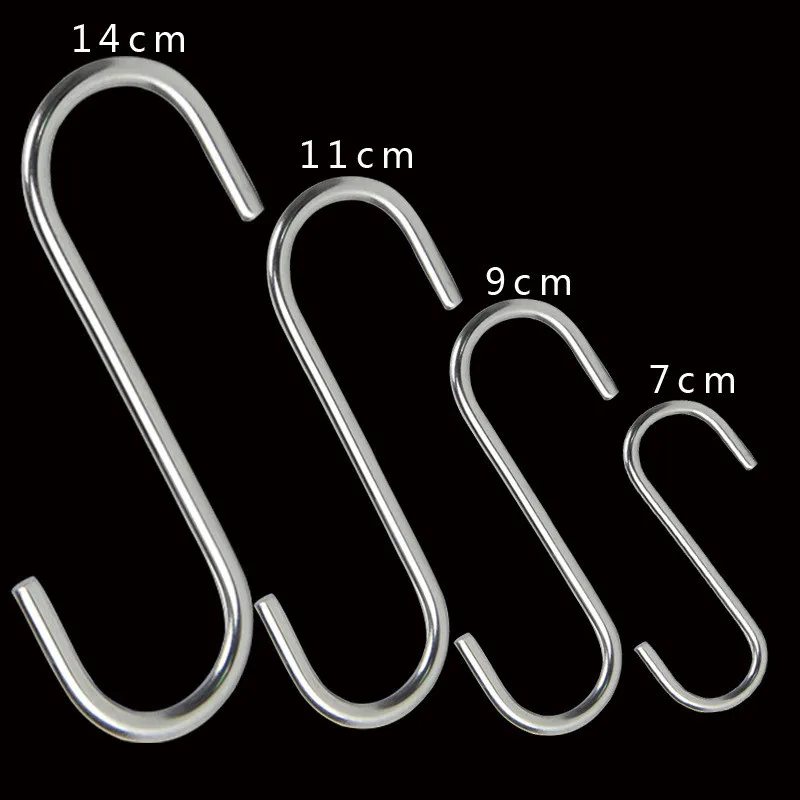 4 размера s образный плотный крючок для хранения из нержавеющей стали вешалка