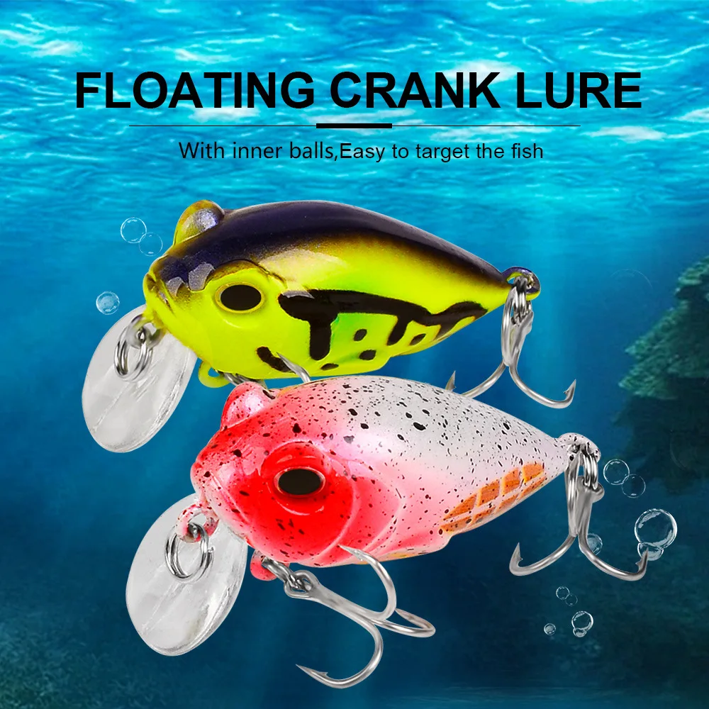 

1Pcs CrankBaits Fishing Lures 45mm/5.5g Floating Minnow Wobblers for Pike Carp Hard Bait SwimBait Pesca Fishing Accessories