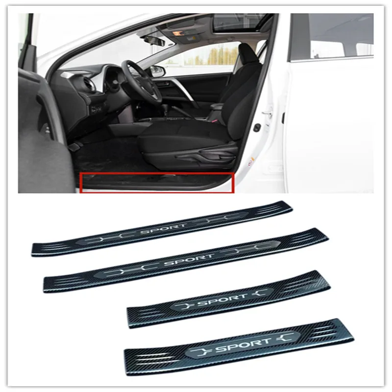 Стайлинг автомобиля защита для внешнего стального порога наклейка на педаль