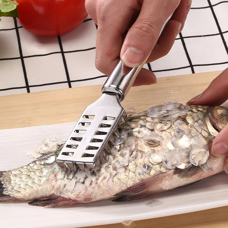 

Multipurpose Fish Scale Grater Fast Remove Fish Cleaning Peeler Fish Scales Brush Cleaning Peeler Scraper for Seafood