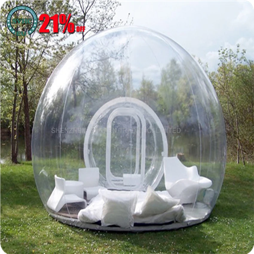 

Надувная пузырьковая палатка 3x5 м, палатка для кемпинга на открытом воздухе, прозрачная надувная купольная палатка для газона, надувная куп...